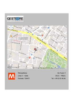 Via Turati, 9 20121 – Milano Tel. +39 02 62 08 08 - Gesti-re