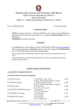 graduatoria DEFINITIVA - Ufficio Scolastico Provinciale L`Aquila