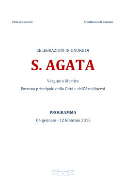 programma in pdf - B&B Catania Acquadellarte