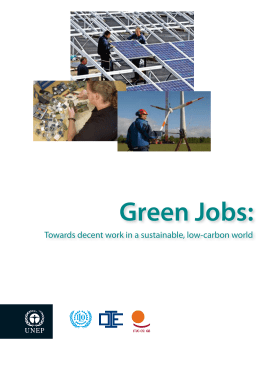 Green Jobs: Towards decent work in a sustainable, low