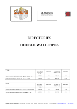 DIRECTORIES DOUBLE WALL PIPES