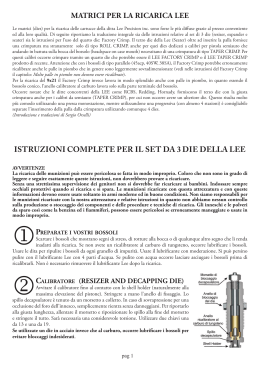 Istruzioni in italiano per il set da 3 Dies + Factory
