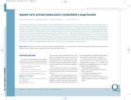 Impianti corti: principi biomeccanici e predicibilità a lungo