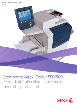 Brochure di Xerox Colour 550 e 560 - Stampanti