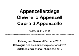 Appenzellerziege Chèvre d`Appenzell Capra d`Appenzello GefRa