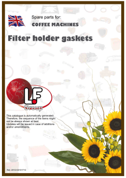 Filter holder gaskets