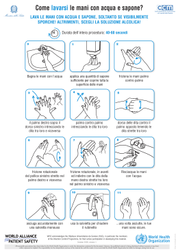 Come lavarsi le mani con acqua e sapone?