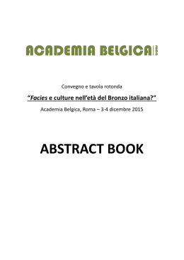 ABSTRACT BOOK - Istituto Italiano di Preistoria e Protostoria
