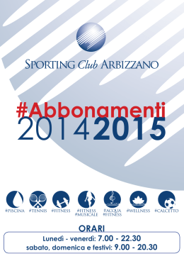 #Abbonamenti - Sporting Club Arbizzano