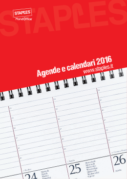 Catalogo Mondoffice-Staples ``Agende 2016`