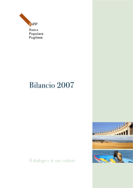 Bilancio 2007 - Banca Popolare Pugliese