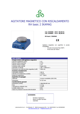 AGITATORE MAGNETICO CON RISCALDAMENTO RH basic 2