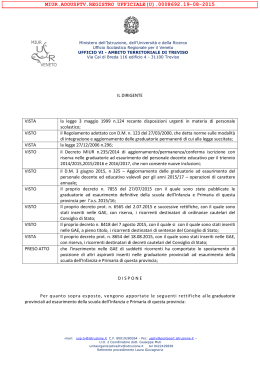 Decreto di rettifica - Treviso – Ufficio scolastico territoriale