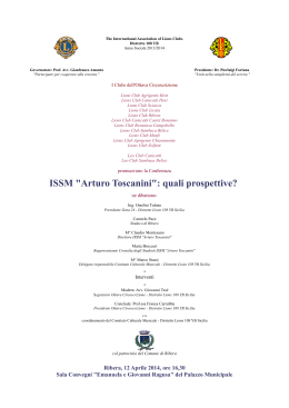 ConferenzaLions2014 - Istituto superiore di Studi Musicali A