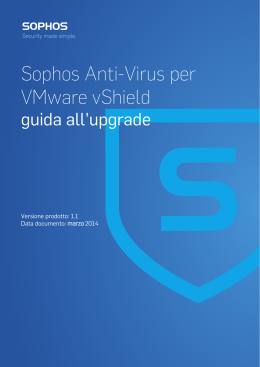 Sophos Anti-Virus per VMware vShield guida all`upgrade