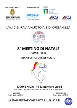 8° MEETING DI NATALE PAVIA 2014 MANIFESTAZIONE