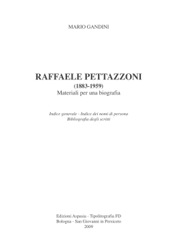 1° semestre 2009 - Raffaele Pettazzoni