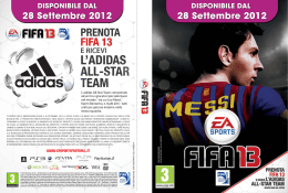 PRENOTA FIFA 13 E RICEVI L`ADIDAS ALL-STAR TEAM - Db-Line