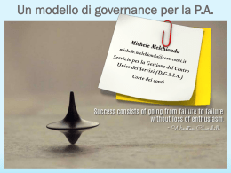 Un modello di governance per la PA