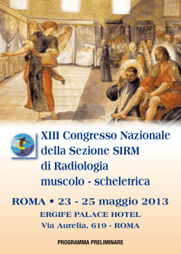 XIII Congresso Nazionale della Sezione SIrm di radiologia muscolo