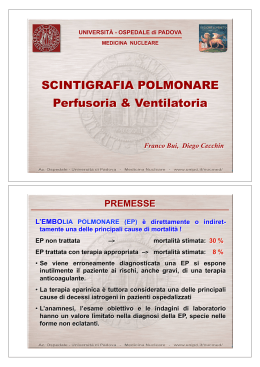 SCINTIGRAFIA POLMONARE Perfusoria & Ventilatoria