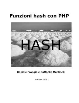 Funzioni hash con PHP by D. Frongia e R. Martinelli