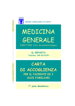 Carta dei Servizi - Azienda Ospedaliera di Padova