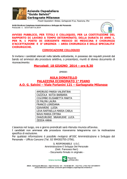 Leggi il documento - Azienda Ospedaliera Salvini