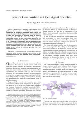Service Composition in Open Agent Societies