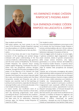 Ultime Ore di Kyabje Choeden Rinpoche (file )