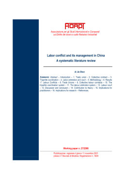 Labor conflict and its management in China A systematic literature