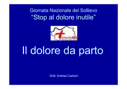 “Stop al dolore inutile” - Azienda USL Valle d`Aosta