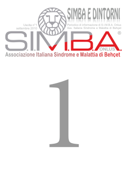 Simba e Dintorni n.1 - SIMBA - Associazione Italiana Sindrome e