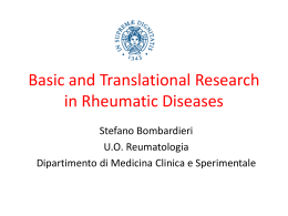 Basic and Translational Research in Rheumatic Diseases