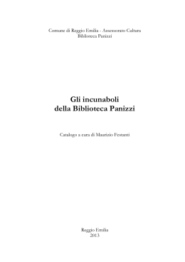 Catalogo completo per web - Biblioteca Panizzi