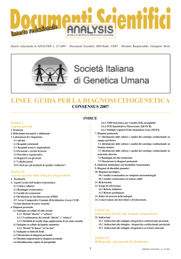 linee guida citogenetica sigu - Società Italiana di Genetica Umana