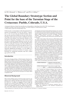 The Global Boundary Stratotype Section and Point for the base of