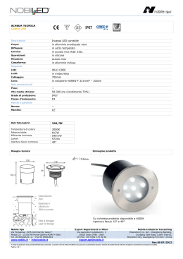 SCHEDA TECNICA Codice 246 Incasso LED carrabile in alluminio
