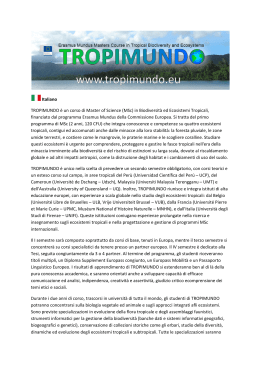 Italiano TROPIMUNDO è un corso di Master of Science (MSc) in