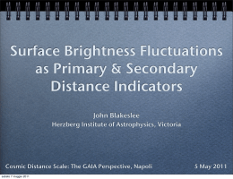 as Primary & Secondary Distance Indicators