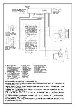 schema collegamento portiere elettrico con posto esterno art. 930