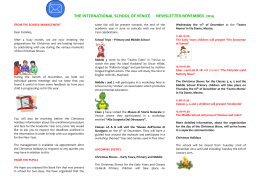 the international school of venice newsletter november 2014