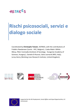 Rischi psicosociali, servizi e dialogo sociale