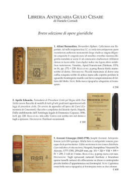 Catalogo I - Libreria Antiquaria Giulio Cesare