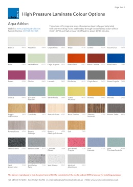 Print HPL colour Options