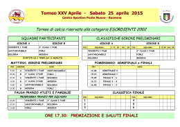Torneo XXV Aprile - Sabato 25 aprile 2015
