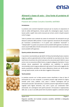 Alimenti a base di soia – Una fonte di proteine di alta qualità