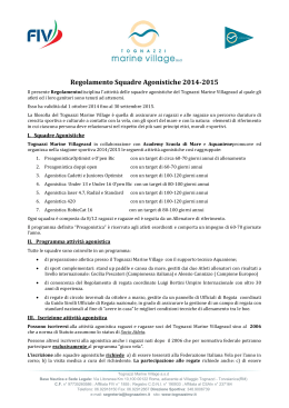 Regolamento Squadre Agonistiche 2014-2015