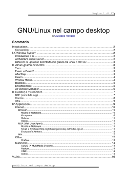 GUI – le interfacce grafiche per i sistemi Linux