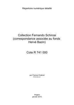 Télécharger l`inventaire Fernando Schirosi - BUA